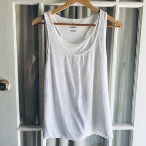 Prana Yoga Workout Athletic Tank White